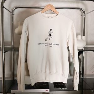 Sporty & Rich Stay Active Live Longer Sweater (XS)